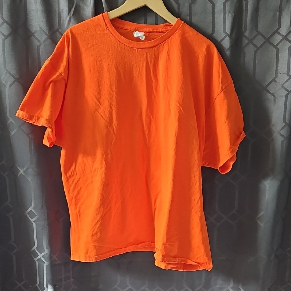 Hanes Men's Bright Orange Short Sleeve Tee Size 3XL